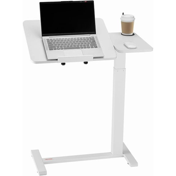 VEVOR Overbed Table with Wheels and Adjustable Height