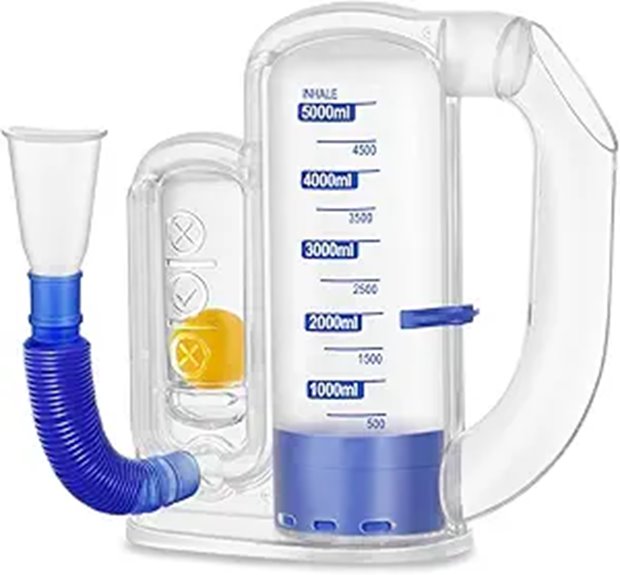 Incentive Spirometer for Adults with Flow Rate Indicator