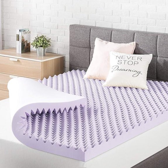Best Price 3-Inch Lavender Memory Foam Mattress Topper
