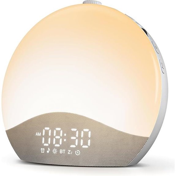 ecozy Sunrise Alarm Clock with Sounds and Night Lights