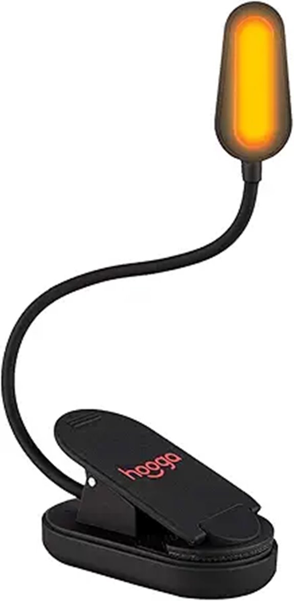 Hooga Amber Book Light with Blue Light Blocking