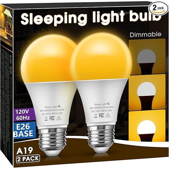 Briignite Amber Dimmable Night Light Bulb (2 Pack)