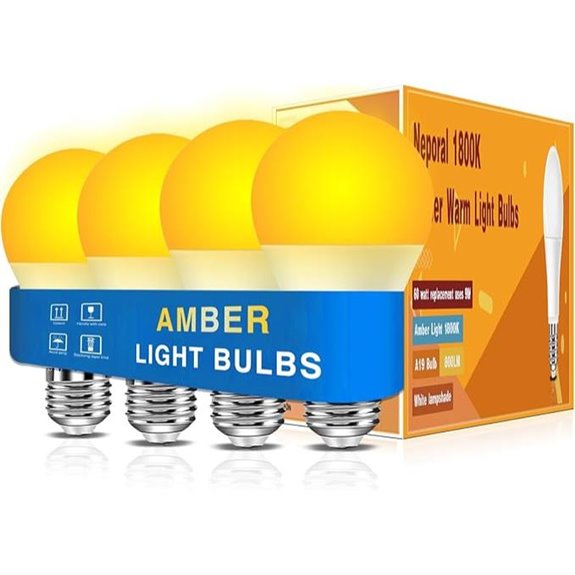 Neporal Amber Sleep Light Bulbs 4-Pack
