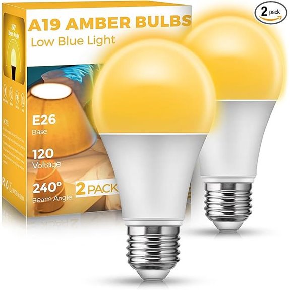 Sleep Light Bulb Amber 2 Pack