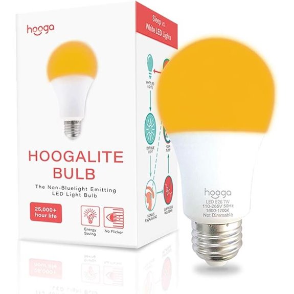Hooga Amber Sleep Light Bulb for Relaxation