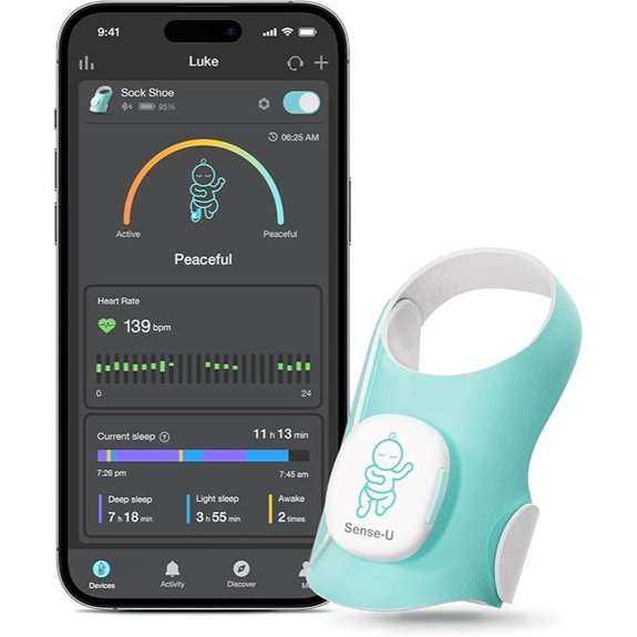 Sense-U Baby Sock Monitor for Heart Movement & Sleep