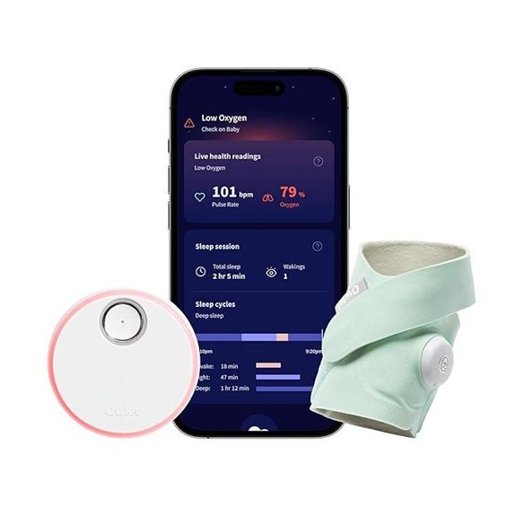 Owlet Dream Sock Baby Monitor with Heart & Oxygen Tracking