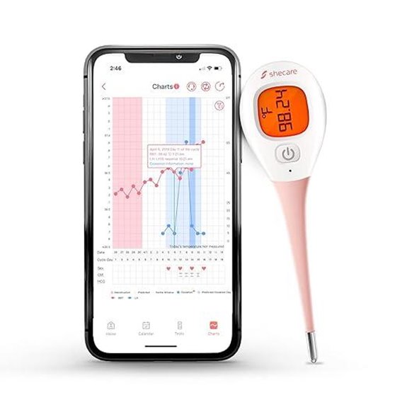 Digital Ovulation Thermometer with Backlight LCD