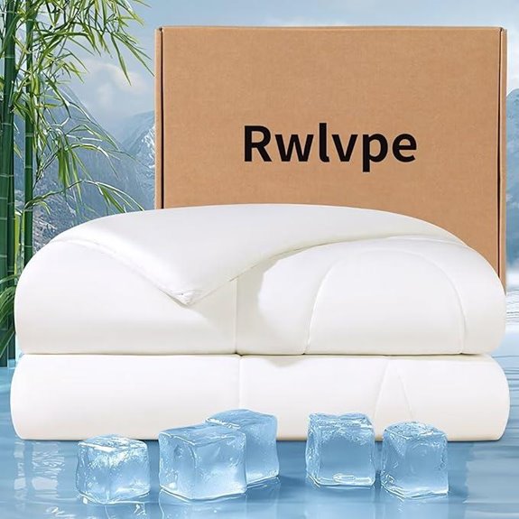 Rwlvpe Queen Cooling Comforter with Bamboo Fill