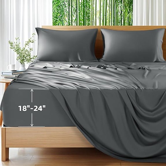 Shilucheng Bamboo Viscose Deep Pocket Bed Sheets Set