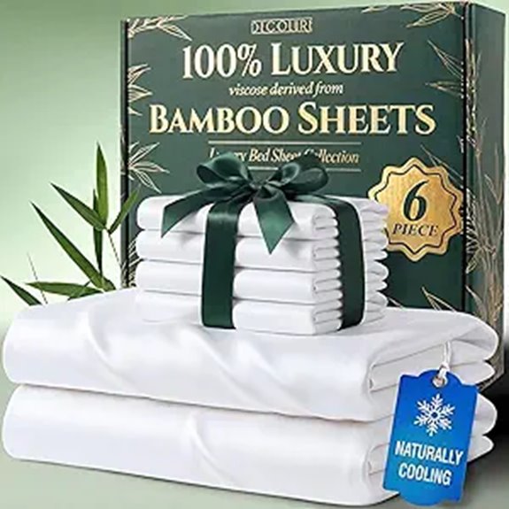 Decolure Bamboo-Viscose King Sheets 6-Piece Set