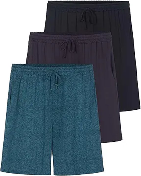 Real Essentials Men's Lounge Pajama Sleep Shorts (3 Pack)