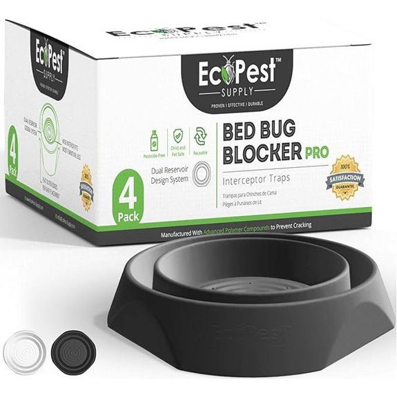 Bed Bug Interceptors 4 Pack for Bed Legs