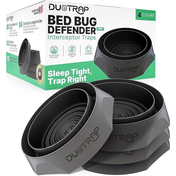 Bed Bug Interceptors 4 Pack for Bed Legs