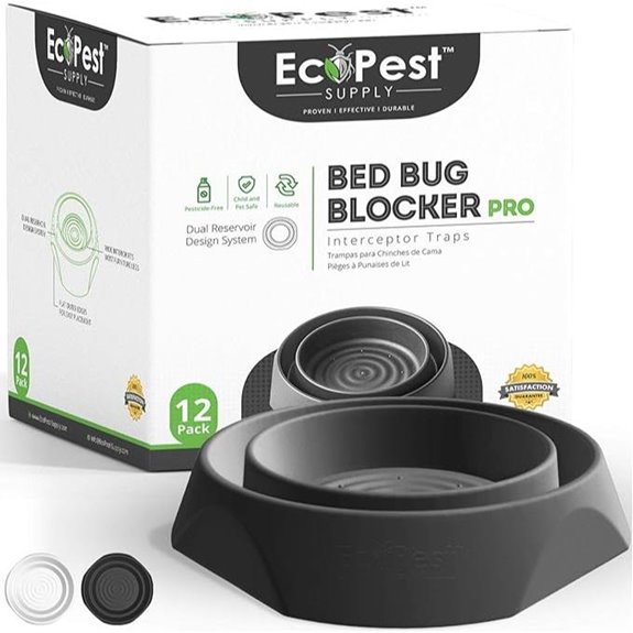 Bed Bug Interceptors (12 Pack) for Bed Legs