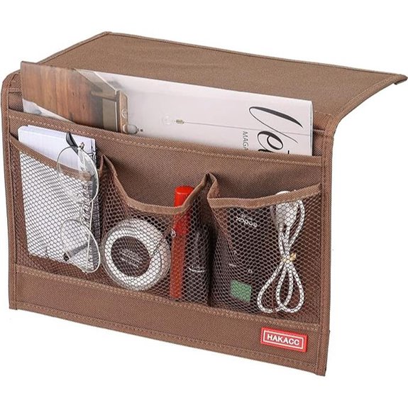 Hakacc Bedside Organizer with Remote and Glasses Holder
