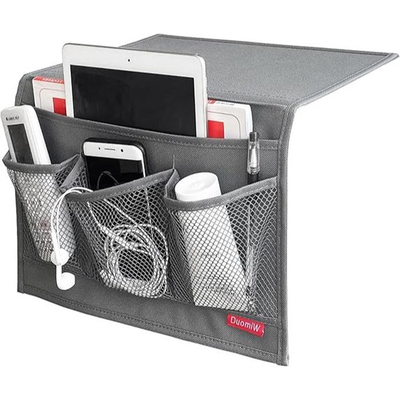 Bedside Storage Organizer with Remote & Phone Slots