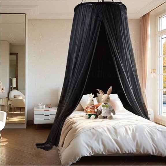 Black Bed Canopy for Girls & Adults 40x106