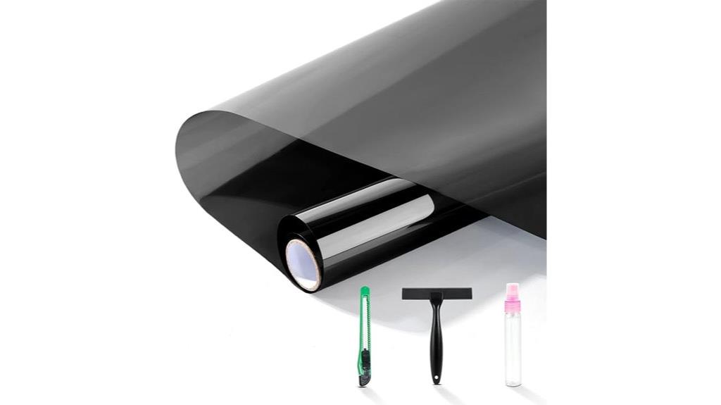 black one way window film