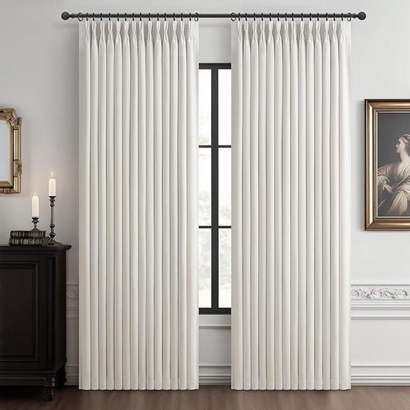 Pleat Viral Linen Blackout Curtains for Bedroom