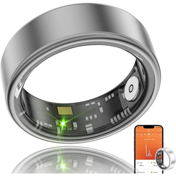 Smart Ring Fitness & Health Tracker (Black Size 9)