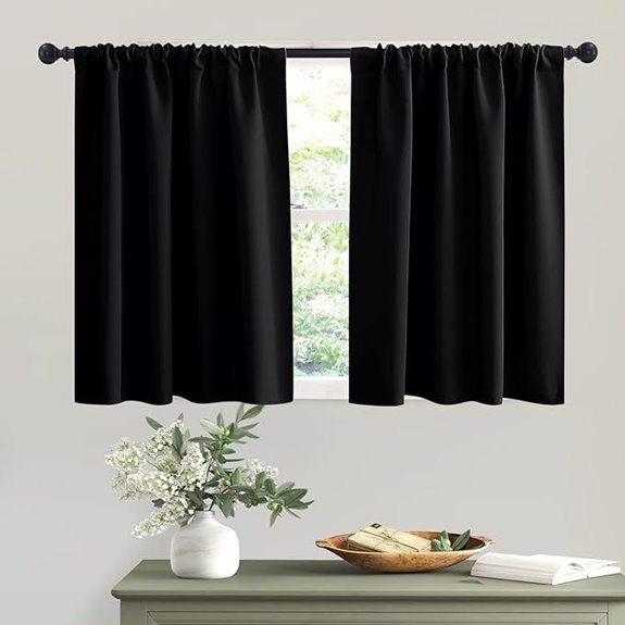RYB HOME Blackout Window Curtains 42x36 1 Pair