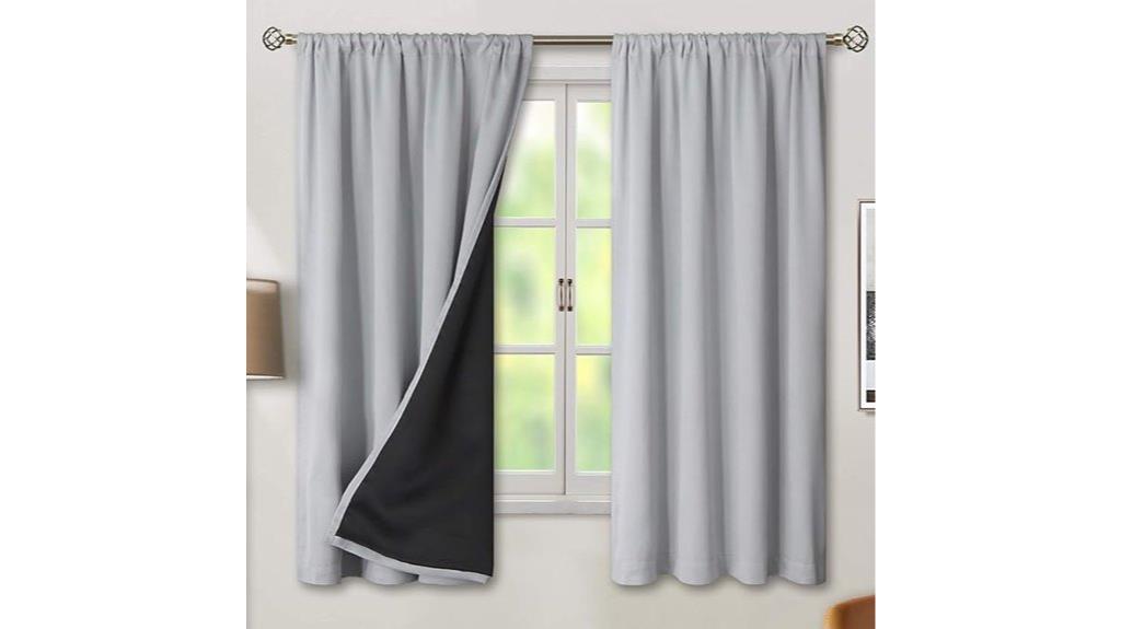 blackout grey bedroom curtains