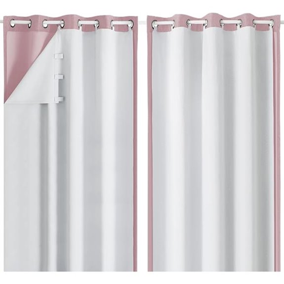 Simplebrand Blackout Grey Curtain Liners 2 Panels