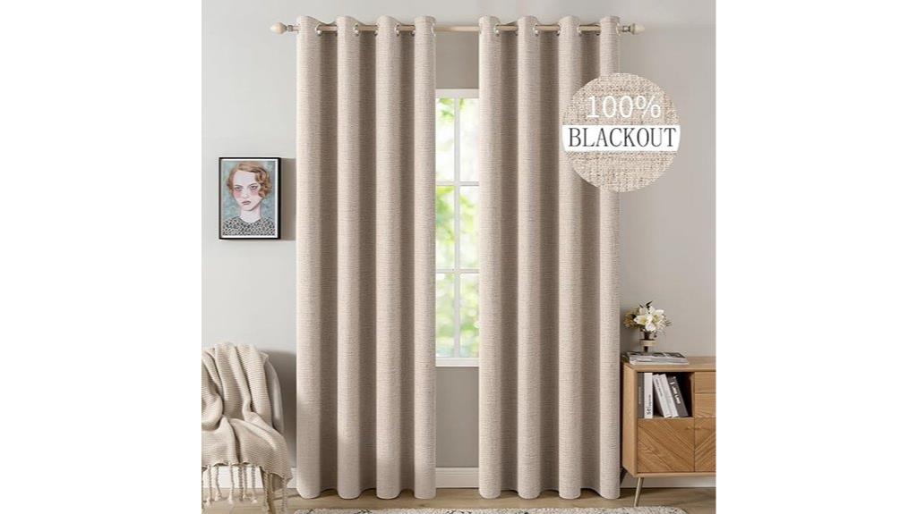 blackout linen curtain panels