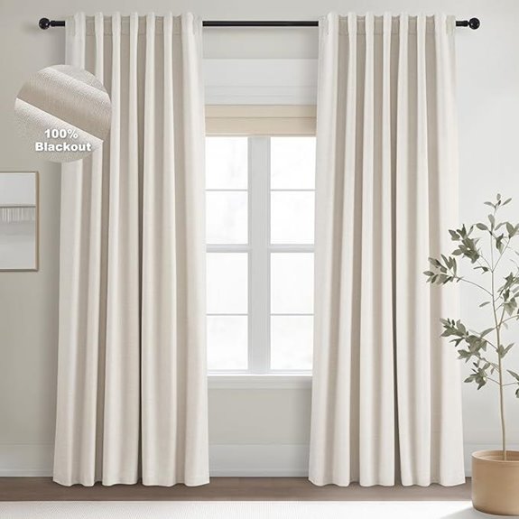 blackout linen curtain set