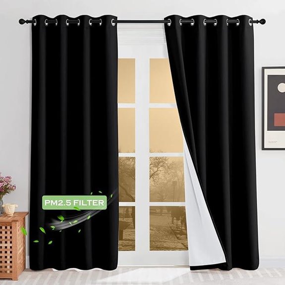 KGORGE 4-in-1 Blackout Noise-Reducing Window Curtains