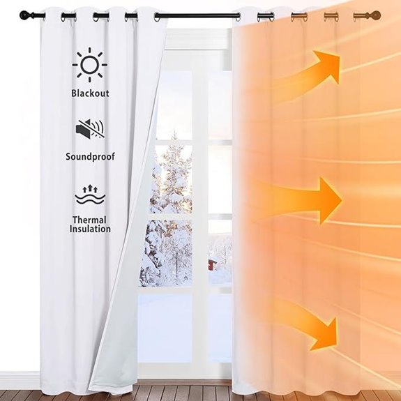 NICETOWN Blackout Divider Curtains for Noise & Heat