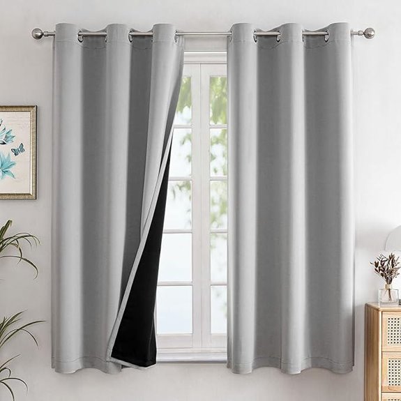 ChrisDowa Blackout Curtains with Thermal Insulation (2 Panels)