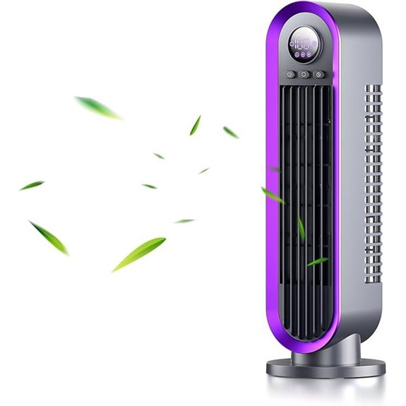 Misby 13-Inch Bladeless Desk Fan with Oscillation