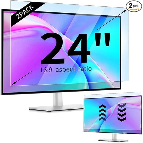 IPROKKO 2-Pack 24-inch Blue Light Screen Protector
