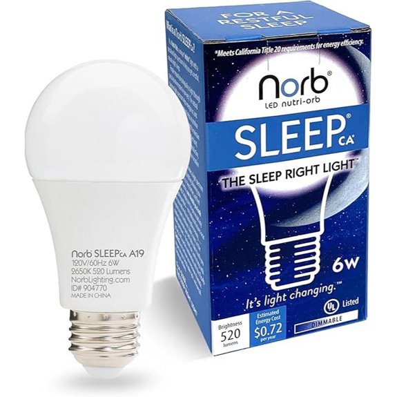 NorbSLEEP Low-Blue Sleep Light Bulb (1-Pack)