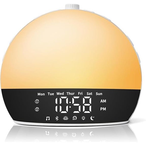 Wake Up Light Alarm Clock with Bluetooth & FM