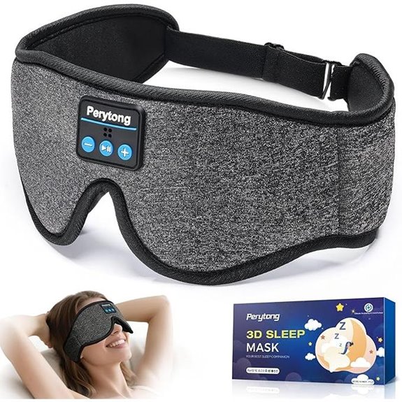 Bluetooth Sleep Mask with Headphones and Noise Cancellation