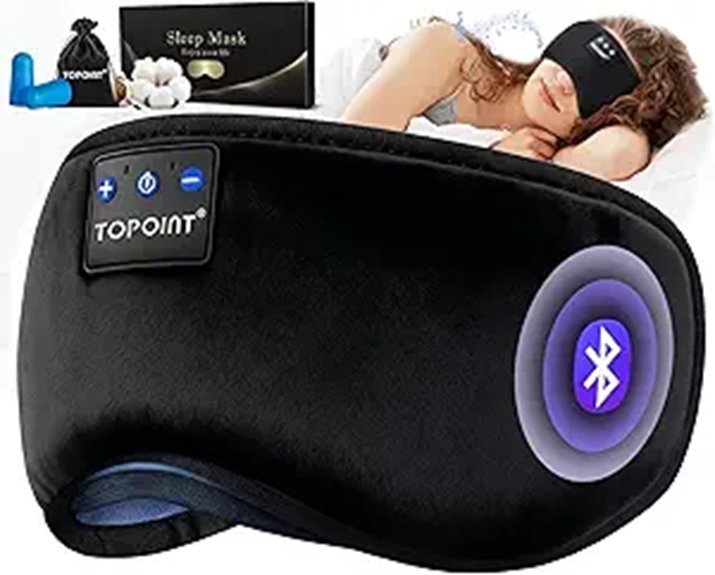 TOPOINT Bluetooth Sleep Mask with Headphones