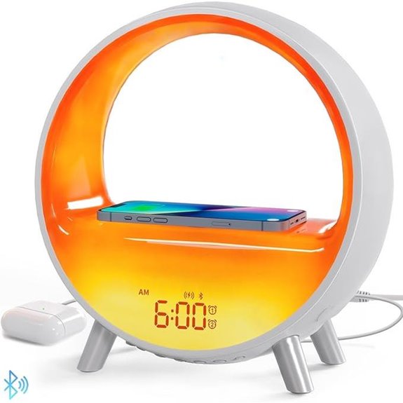 MOMILLA Sunrise Alarm Clock with Bluetooth & Night Light