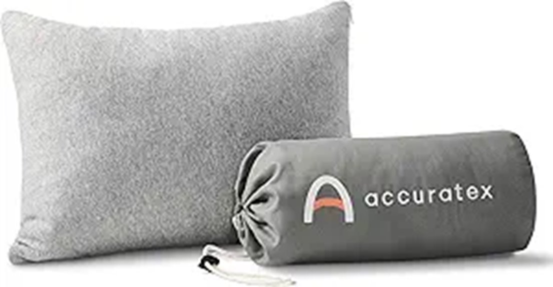 Accuratex Camping Pillow with Breathable Cotton Cover