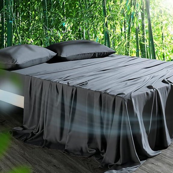 Cooling Sheets Set Queen Size Soft & Breathable Bamboo