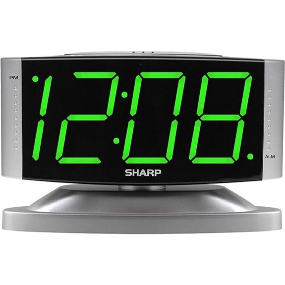 Sharp LED Digital Alarm Clock with Swivel Base