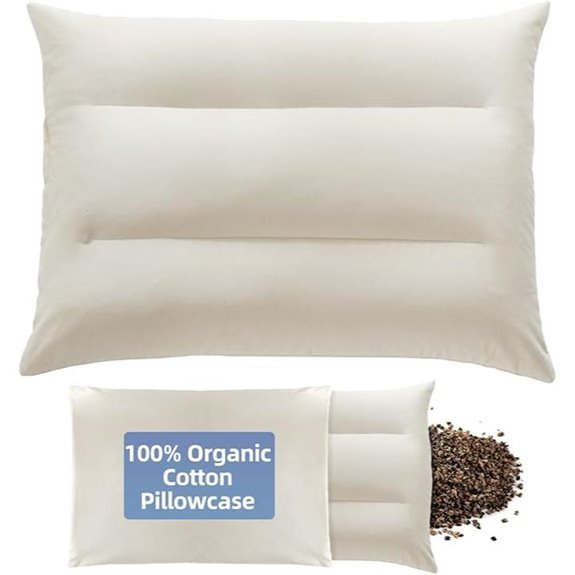 LOFE Buckwheat Pillow with Organic Cotton Cover