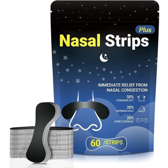 60 Pcs Extra Strength Nasal Snoring Strips