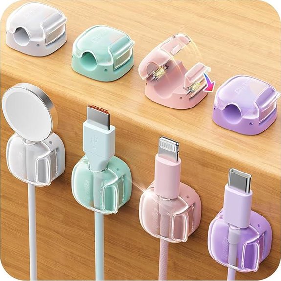 8-Pack Cord Organizer Clips for Cables