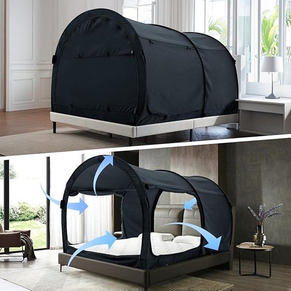 Alvantor Canopy Bed Tent with Privacy Curtains