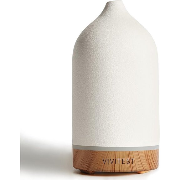 VIVITEST 200ML Ceramic Ultrasonic Essential Oil Diffuser