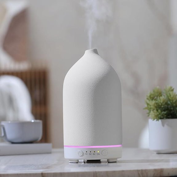 Ceramic Essential Oil Diffuser with LED Lights