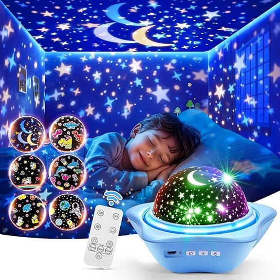 Kids' Night Light Projector with Star Galaxy Ceiling Decor